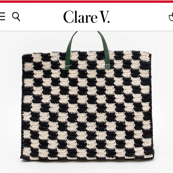 Clare V crochet Checkers Tote - Picture 1 of 13